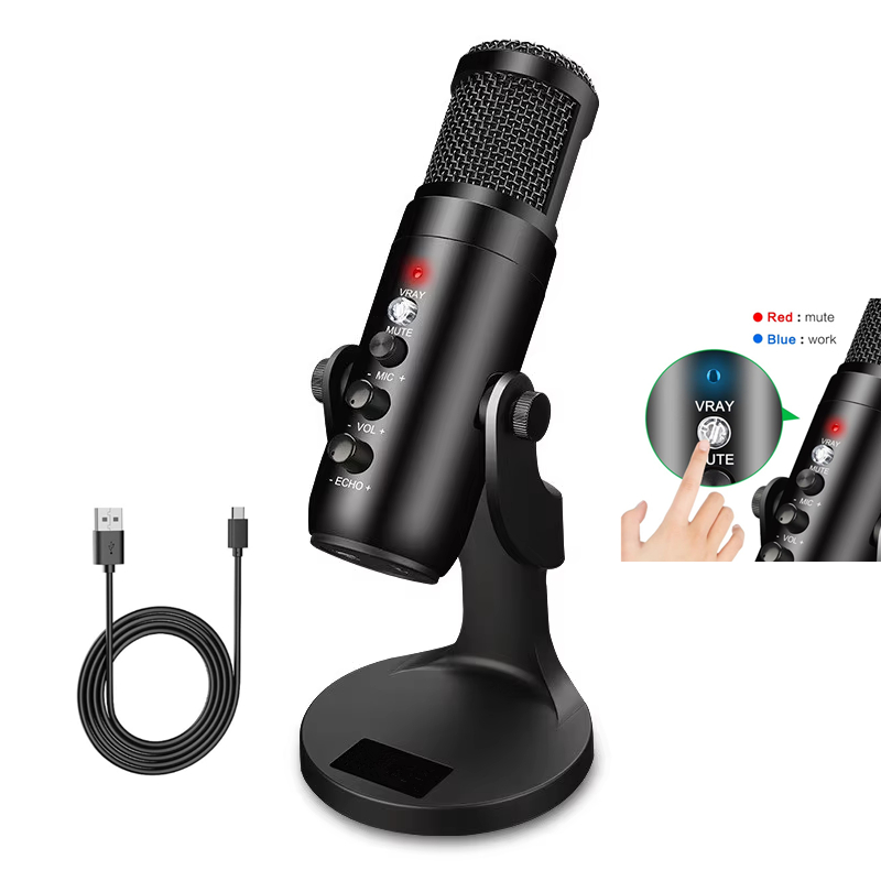 MU900 PRO USB Condensador Microfone Suporte Computador Jogos Streaming ...