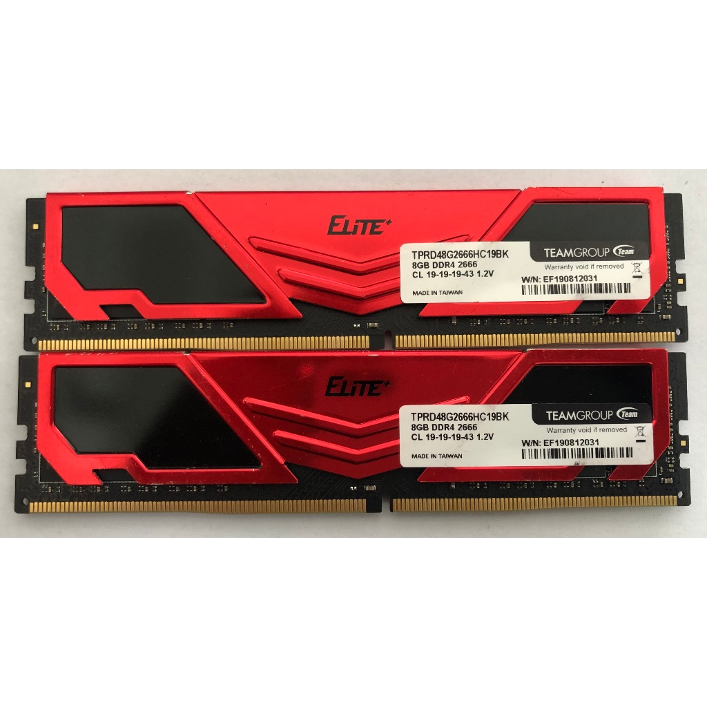 kit TEAM ELITE GAMING RAM 16GB (2x8GB) DDR4 2666mhz CL19 1.2V DIMM