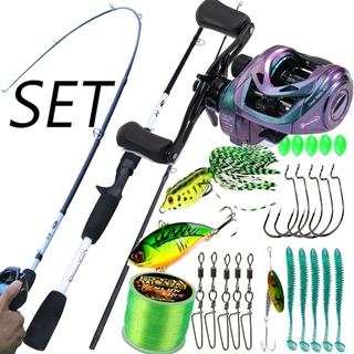Sougayilang Vara De Pesca Linha carretel Kit Completo 1.7m 2 Seções Função 7.2 : 1 Relação Máxima De Arrasto 15kg