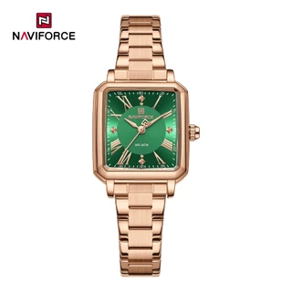 NAVIFORCE 5065 Square Case Design Minimalista Pulseira De Aço Inoxidável Relógio Feminino em Oferta na Shopee