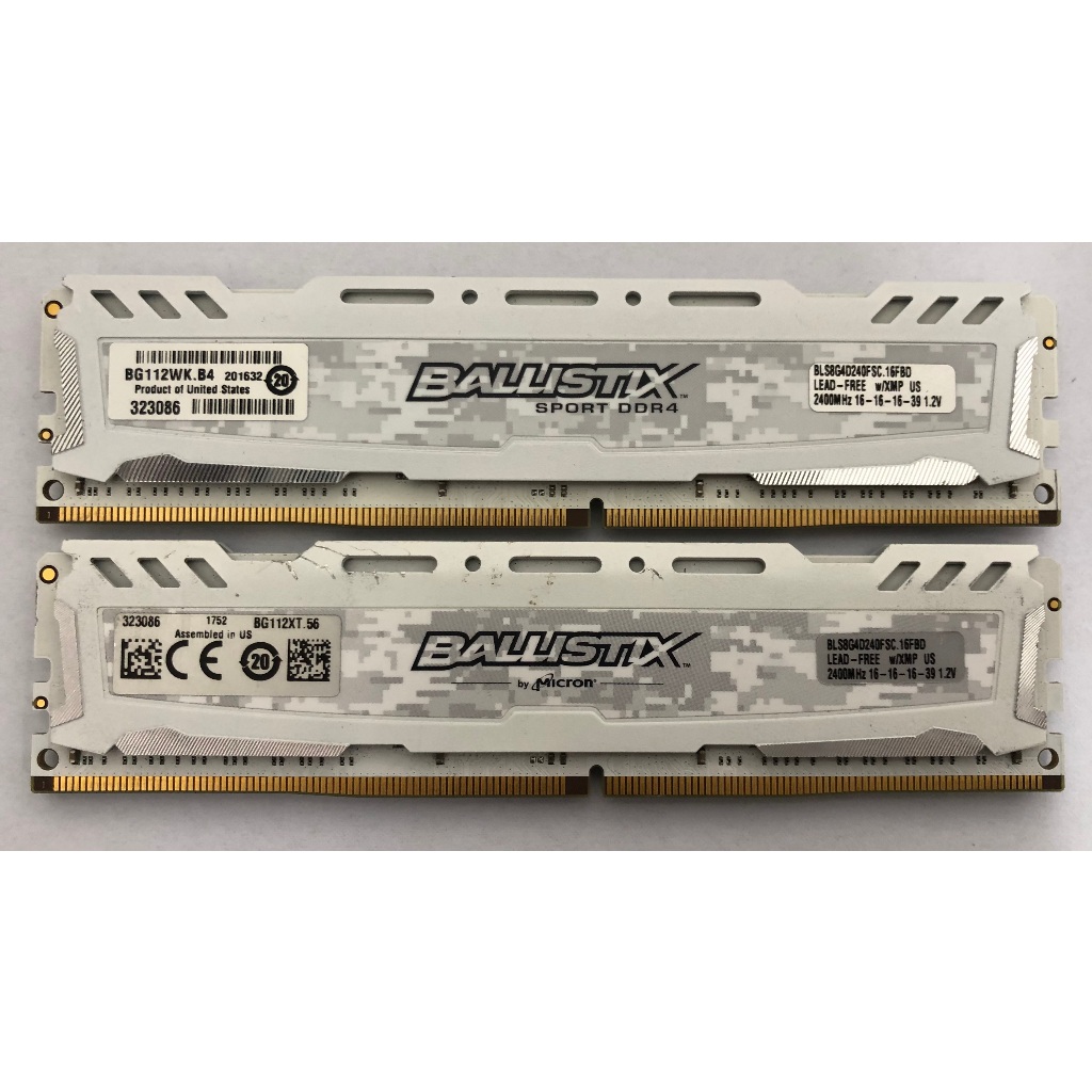 KIT MICRON BALLISTIX DDR4 8GB 16GB 32GB 2133MHZ 2400MHZ 2666MHZ