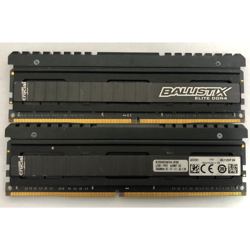 KIT MICRON BALLISTIX DDR4 8GB 16GB 32GB 2133MHZ 2400MHZ 2666MHZ