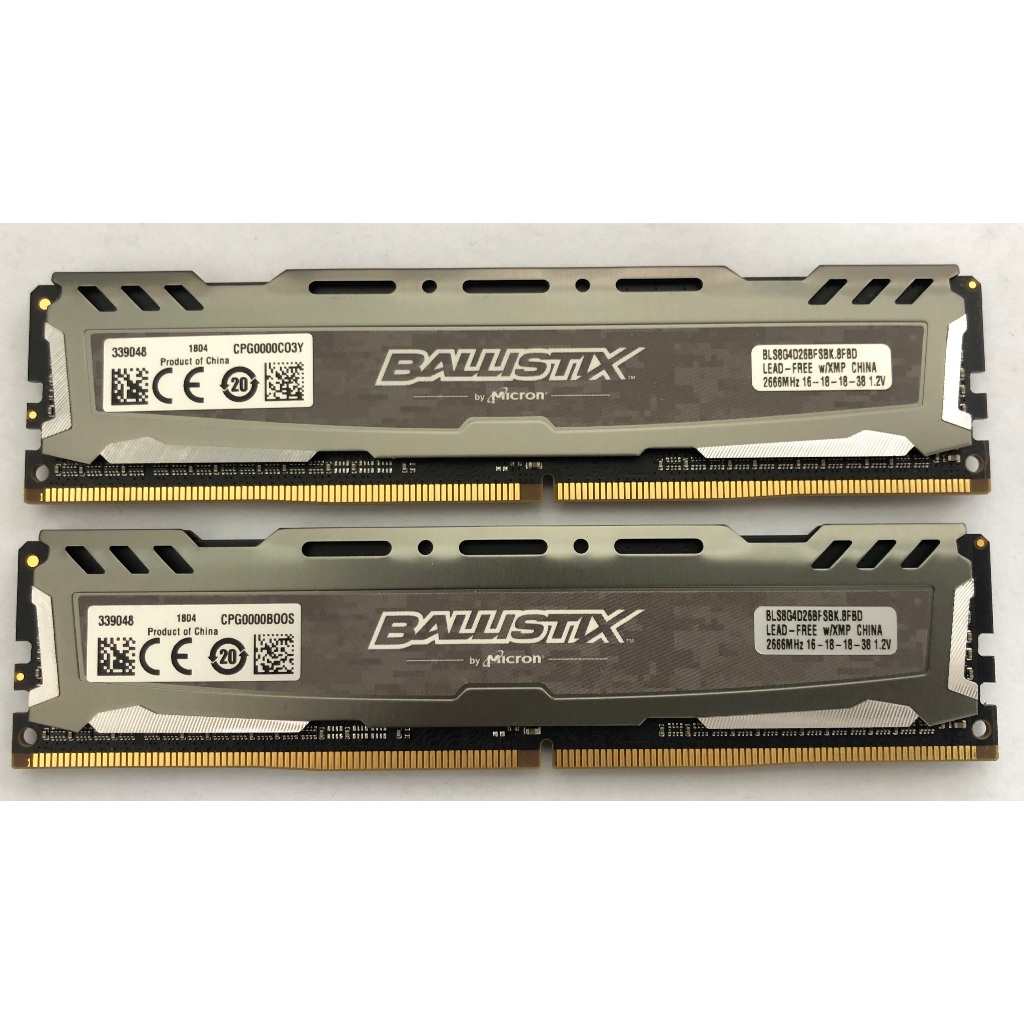 KIT MICRON BALLISTIX DDR4 8GB 16GB 32GB 2133MHZ 2400MHZ 2666MHZ