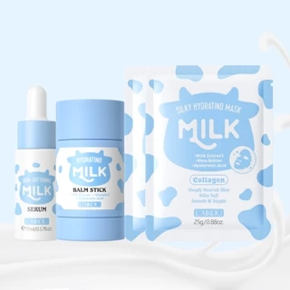 LAIKOU Milk Glow Up Skincare Set Nutritivo Iluminando O Tom Da Pele Hidratação Profunda Conjunto De 4 Peças em Oferta na Shopee