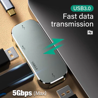 Hub USB C 5 em 1 Adaptador Multiportas com HDMI 4K Compatível com iPad MacBook Pro Air