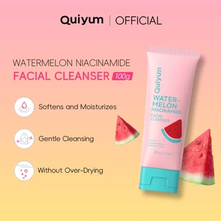 QUIYUM Melancia Niacinamida Limpador Facial Hidratação Profunda Refrescante Revelar Brilho Da Pele Sem Aperto 100g em Oferta na Shopee