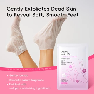 LAIKOU Japão Sakura Máscara De Casca De Pé Macia E Suave Textura Da Pele Dos Pés Hidratante Descascar Rugosidade 40 G/Pa em Oferta na Shopee