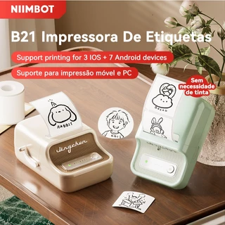 Niimbot B21/B1 Impressora Portátil de Etiquetas Bluetooth Térmica Criadora de Etiquetas Adesivas Sem Tinta