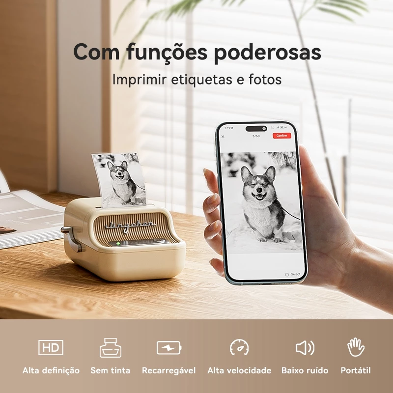 Niimbot B21/B1/B21Pro Impressora Portátil de Etiquetas Bluetooth Térmica Criadora de Etiquetas Adesivas Sem Tinta