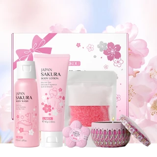 Kit SPA Aromaterapia Feminino Presente De Natal LAIKOU Sakura Para Banho Luxury Aromatherapy Spa Gfit Box em Oferta na Shopee