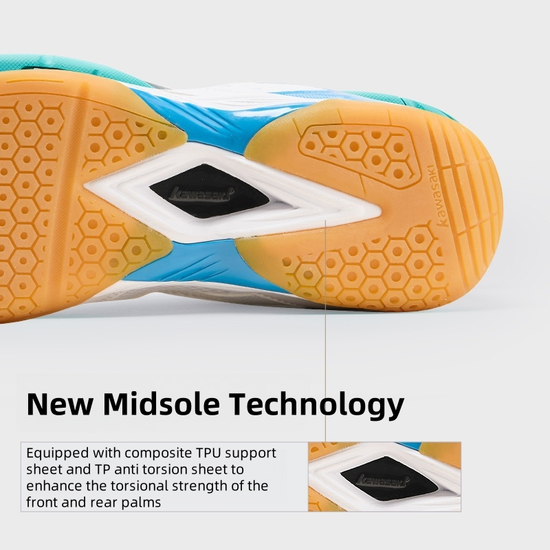 Kawasaki Pickleball Sapatos De Badminton K1B50-C32023 Treinamento