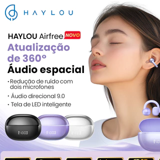 [New] Haylou AirFree Bluetooth5.4 Fones De Ouvido 28h-Bateria Display LED Esportivos De Microfone Duplo Sem
