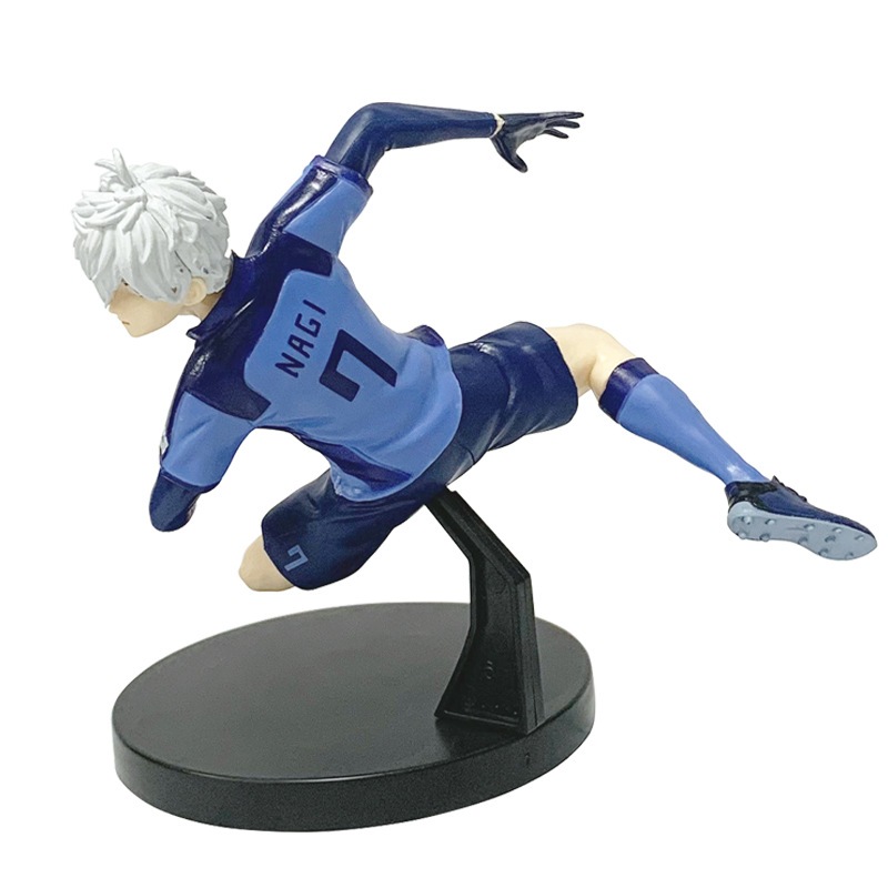 1 Pçs 13CM Azul Bloqueio Anime Figura Futebol Para Frente Seishiro