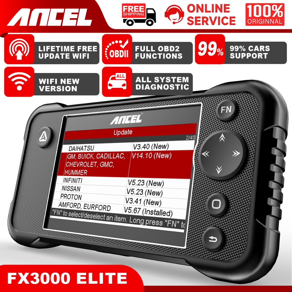 ANCEL FX3000 Elite Automotive Enhanced OBD2 Scanner Transmissão De ...