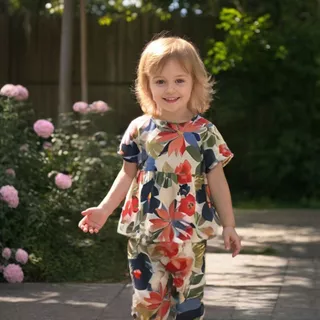 Conjuntos De Roupas Infantis De Verão Para Meninas Flores Casuais 2 Peças