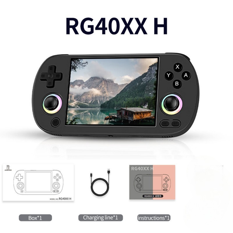 ANBERNIC RG40XX H Console De Jogo Portátil 4.0 Polegadas Suporte