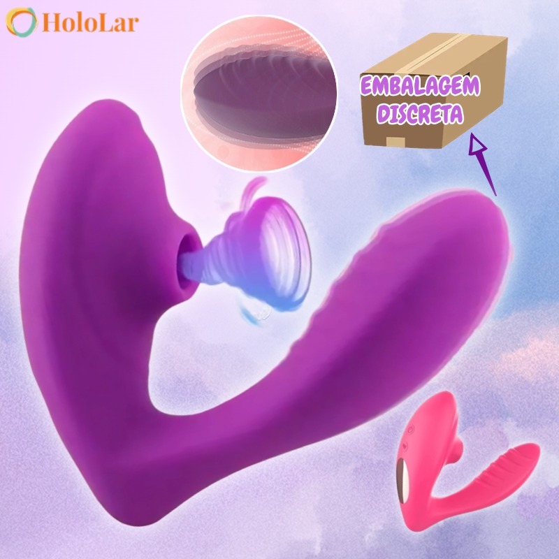 Vibrador com Sucção 10 modos de vibração Para Mulheres Sugador Clitóris Recarregável SX-01