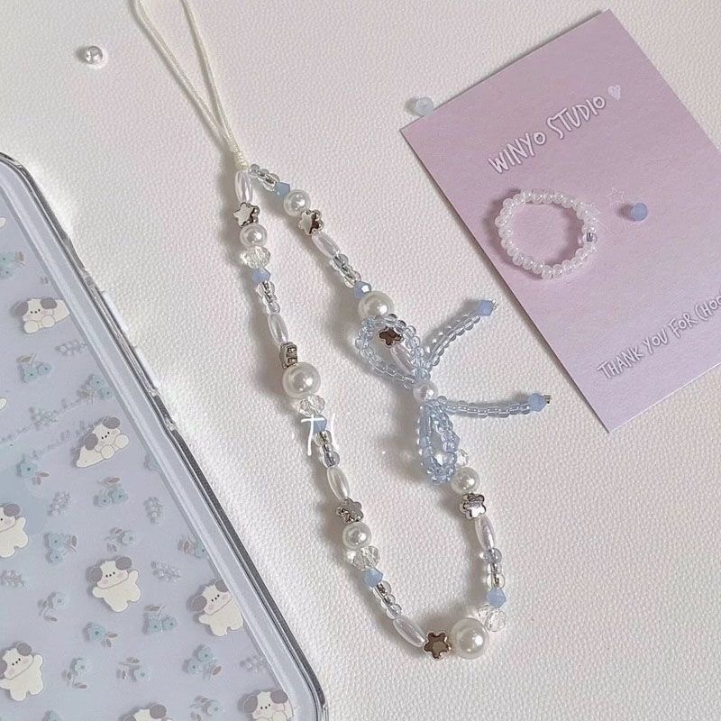 Y2K Silver Star Phone Chain Corrente De Pulseira De Encanto Curto
