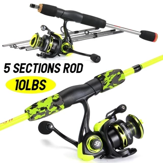 Sougayilang Vara De Pesca Giratória, 5 Seções, 4-10LB, Com Relação De Engrenagem 5.2: 1, Modelo 1000-4000, Conjunt
