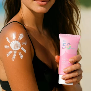 LAIKOU Japão Sakura Protetor Solar 80g Proteção UV SPF 50 PA + + Hidratante De Longa Duração Mesmo Tom De Pele Preven Lu em Oferta na Shopee