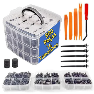 Kit Presilhas Grampo Automotiva Universal 800 Peças Completo