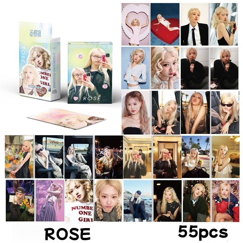 50-55pcs BLACK-PINK Mantra Laser Holográfico Lomo Cards THE GIRLS