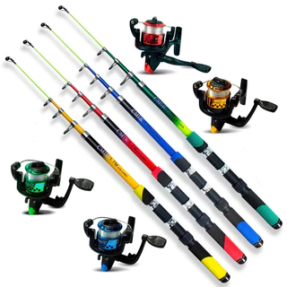 Kit 2 Vara De Pesca 60-120lbs Completa Com Molinete Esportiva Ao Ar Livre Robalo Portátil Com Linha