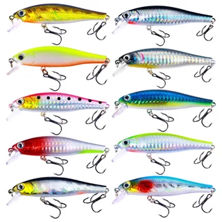 HENGJIA 2pcs/5pcs/8pcs Flutuante Minnow Manivela Wobbler Jerkbait Isca De Pesca 8.8Cm 9.2G Artificial Carkbait Swimbait