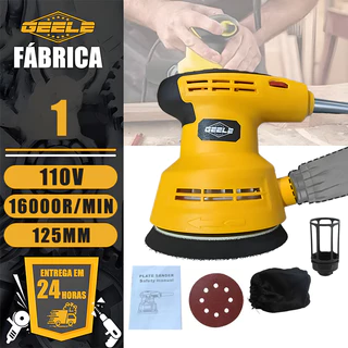 Lixadeira Orbital 600W 110/220V 125mm Com Coletor De Pó Aplicável Madeira Metal GEELE em Oferta na Shopee