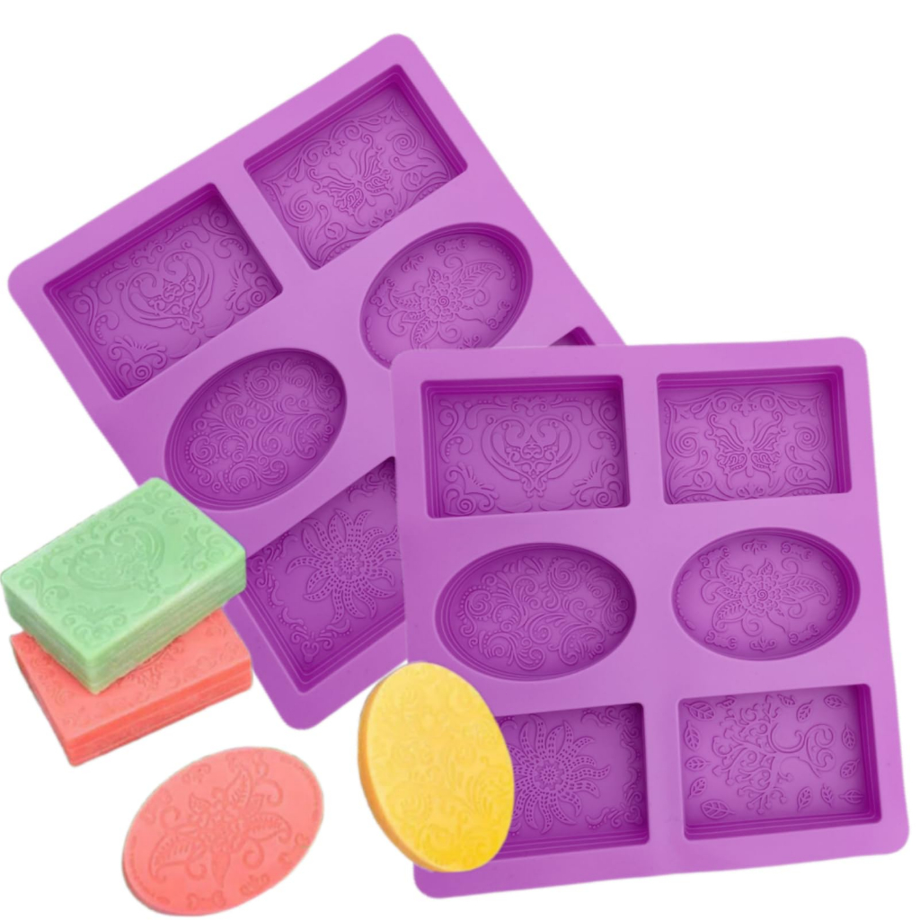 Forma Molde De Silicone Para Fazer Sabonete 90g Formato Oval e ...