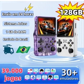 R36S 128GB,Console De Jogos Portátil Retrô R36S,Mais De 39000,Memória De 128GB,Enviado Do Brasil，vídeo game portatil