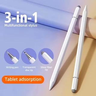 Caneta Stylus Universal 3 em 1 para iPad Samsung Xiaomi Huawei, sem necessidade de carregar, caneta para tela de toque em Oferta na Shopee