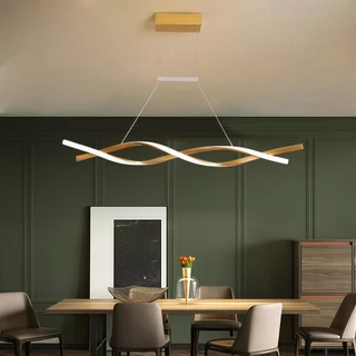 Luminária Pendente Led Lustre Espiral DNA 3 em 1 para Sala Quarto Escritório Design Moderno