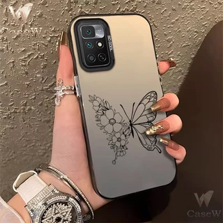 Capa De Telefone Para REDMI note 11 4G/11 5G/11S 4G2022 pro pro2022 + 11E 5G Com Flores Borboleta Linhas Simples Aurora 