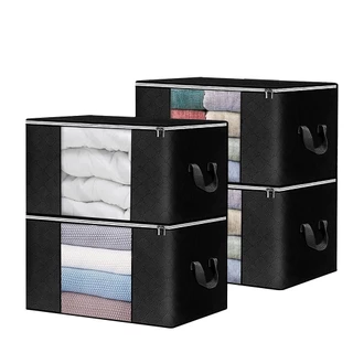 KIT4 Caixa Saco Organizador Edredom Cobertor Guarda Roupa Armário Anti-Poeira Umidade Insetos Multiuso em Oferta na Shopee