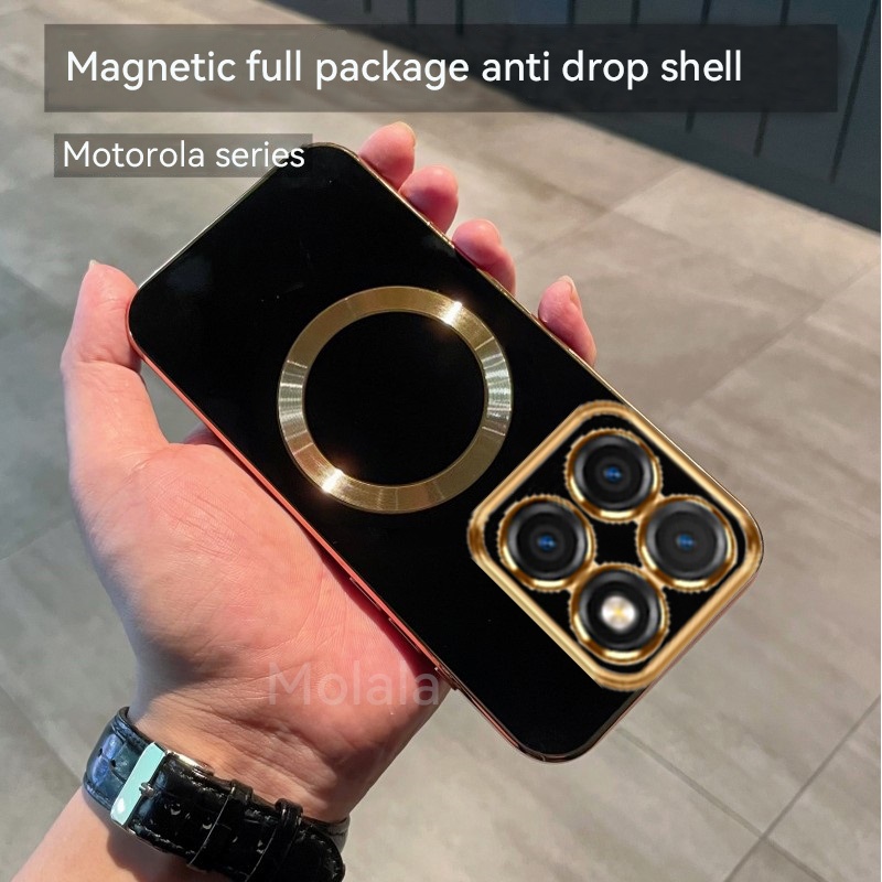 Custodia Motorola Moto Edge 60 Fusion Con Magnetico Flip In Similpelle Verde. Portafoglio Con Slot Per Carte E Supporto Per Video. - 3