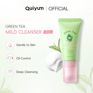 QUIYUM Chá Verde Limpador Facial Limpeza Profunda Refrescante Controle De Óleo Para Pele Acne 80g em Oferta na Shopee