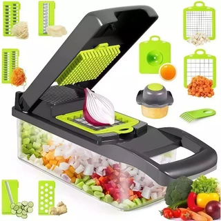 Fatiador Profissional Multifuncional De Aço Inoxidável 16 Em 1 Para Vegetais/Frutas/Legumes em Oferta na Shopee