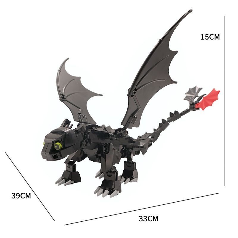 1200 pçs blocos de construção Lego como treinar seu dragão mestre