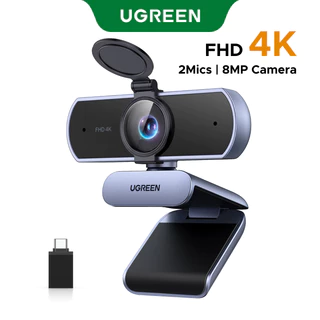 Webcam UGREEN 4K Para PC Ultra HD 1080P 60FPS Câmera Web Com Microfone , Capa De Privacidade , 70 ° Fov , PDAF Autofoco 