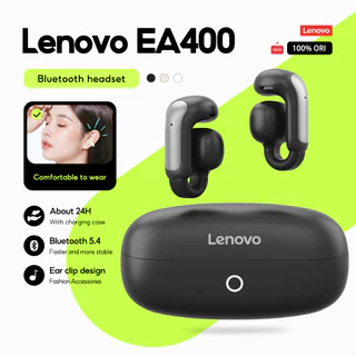 Lenovo Fones De Ouvido EA400 Bluetooth Sem Fio TWS Tipo Aberto Fone 5.4 Controle Toque Longa Vida Útil Da Bateria Com Mi