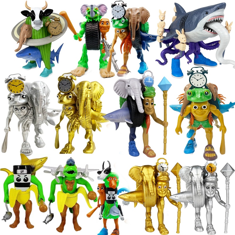 Lot De 8 Figurines Brainrot Animals – 7-9 Cm – Impression 3D PVC – Collection, Déco De Gâteau Ou Bureau
