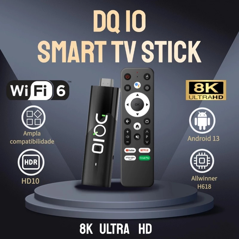 TV STICKS Android 13 H618 Wifi 4GB E 32GB Caixa De fire stick 8k Para Google YouTube media player