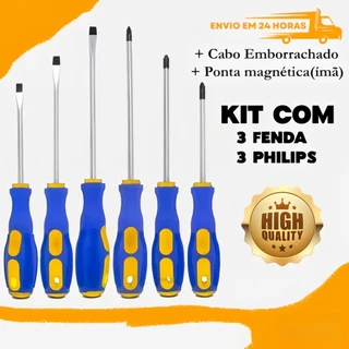 Kit Com 6 Peças De Chave De Fenda E Ferramenta De Pontas Magnéticas Phillips