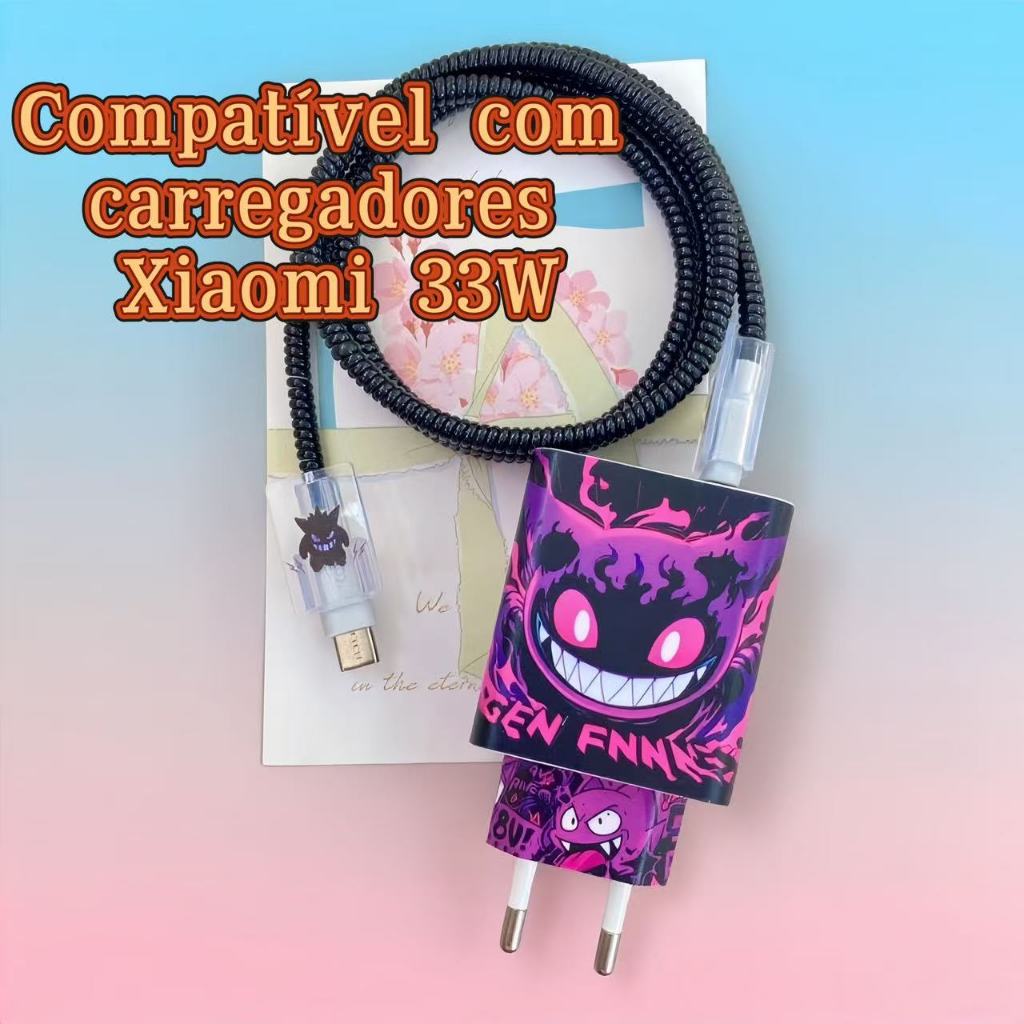 Xiaomi 33W Protetor de carga compatível com adesivo protetor Xiaomi 4 ...