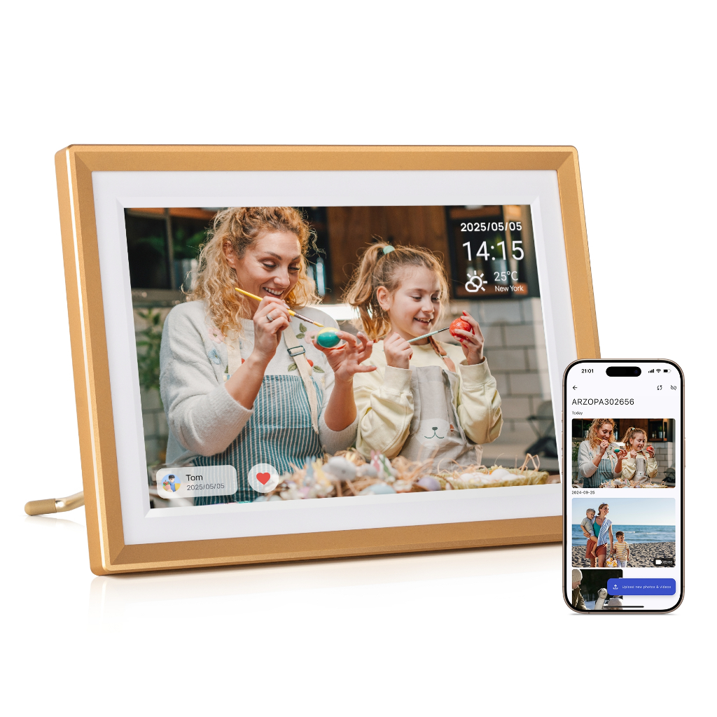 Porta-retratos Digital ARZOPA WiFi 10,1"/14,0" IPS, Armazenamento em ...