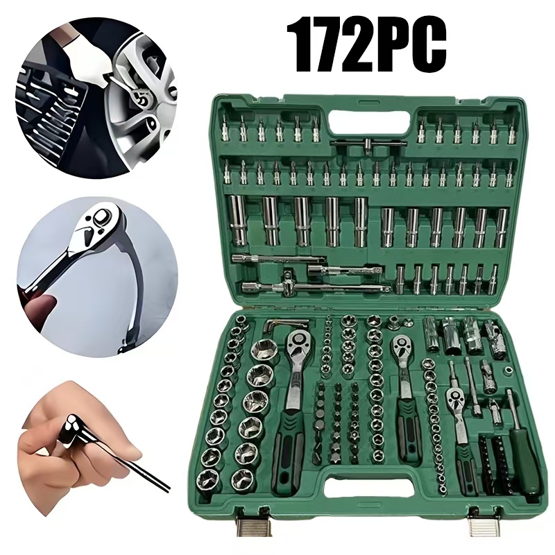 Kit Ferramentas 61-216 Peças Soquetes Catraca GEELE | Shopee Brasil