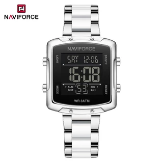 NAVIFORCE 5057 Clássico Mostrador Quadrado Despertador Relógio Feminino Multifuncional À Prova D'água em Oferta na Shopee