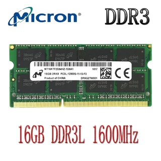 Micron DDR3 RAM 16GB DDR3L 1600MHz PC3L-12800S Memória Para Laptop 1.35V Notebook SO-DIMM