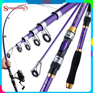 Sougayilang Vara De Pesca Telescópica Portátil, 4 Cores, 1.8m-3.0m, Equipamento Ao Ar Livre, De Carpa, Fibra De Car